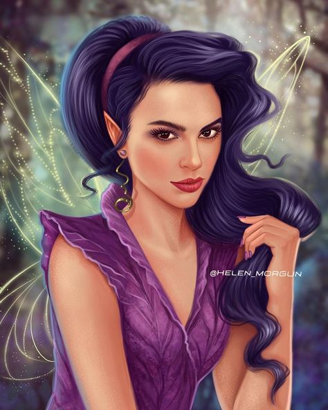 This Artist Transformed Celebrities Into Disney Fairies, Like a Real-Life Trip to Pixie Hollow Disney Fairies Pixie Hollow, Michael Ealy, Pixie Hollow, Disney Fanart, Disney Fairies, Zoe Kravitz, Magical Art, Famous Cartoons, Maisie Williams