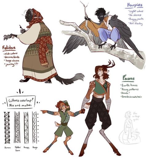 Faun Fantasy Art, Human Animal Hybrid Character Design, Sphinx Oc, Faun Character Design, Faun Oc, Harpy Character Design, Naga Oc, Satyr Oc, Harpy Oc