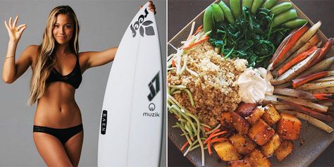 10 Commandments Of Healthy Eating, According To Pro Surfer Tia Blanco:  Eat like an athlete, look like an athlete. Surfer Girl Hair, Surfer Girl Outfits, The 10 Commandments, Girl Surfer, Mavericks Surfing, Pro Surfers, 10 Commandments, Surfer Girl Style, Surf Lesson