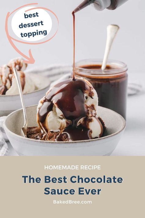 Fudge Sauce For Ice Cream, Chocolate Milk Hot Chocolate, Sauce For Ice Cream, Baked Bree Recipe, Chocolate Sauce Recipe, Crumble Cookie Recipe, Homemade Chocolate Sauce, Hot Chocolate Sauce, Chocolate Sauce Recipes