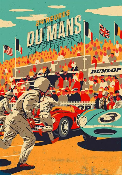 Vintage Racing Poster, Auto Illustration, Motorsport Art, F1 Wallpaper Hd, Course Automobile, Auto Vintage, Racing Art, Racing Posters, Auto Art