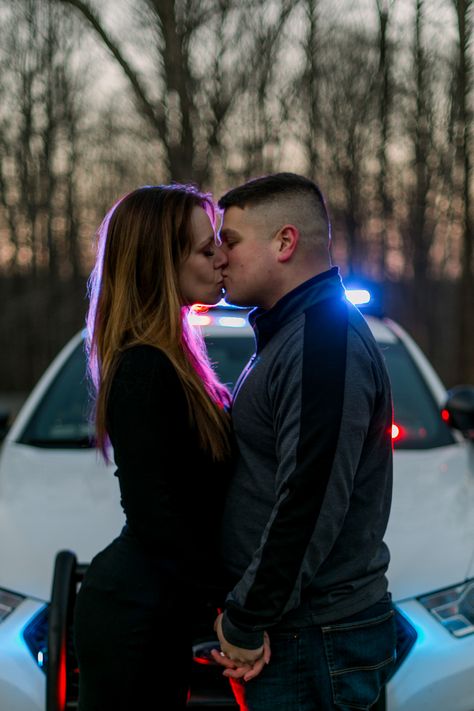 Police engagement photos Police Engagement Photos Ideas, Police Couple, Cop Couple, Engagement Photos Police Officer, Police Couple Goals, Police Officer Engagement Pictures, Police Couple Photography, Police Wedding Photos, Police Photoshoot