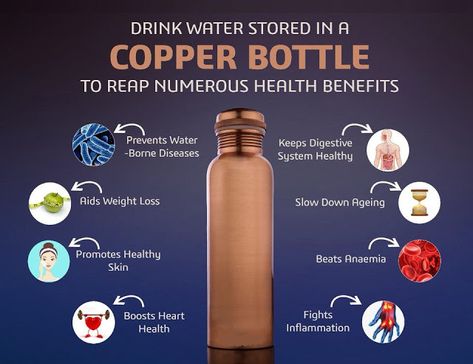 Health Benefits Of Drinking Water From Copper Vessel Copper Benefits Health, Kitchenware Ideas, Benefits Of Copper, Save 1000, Copper Benefits, Copper Bottle, Nontoxic Beauty, Benefits Of Drinking Water, Copper Water Bottle