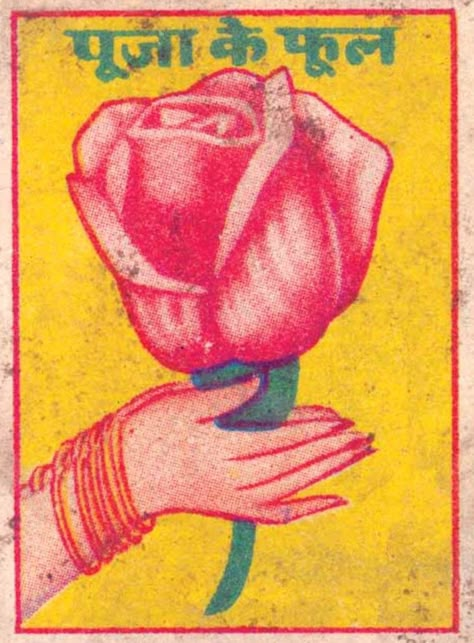 The Disappearing Art of the Indian Matchbox Label Matchbook Art, Rose Illustration, Matchbox Art, Art Appliqué, Vintage India, Safety Matches, Vintage Labels, Mellow Yellow, Yellow Background