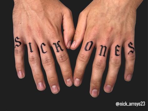 Love Knuckle Tattoo Fonts, Roman Numeral Knuckle Tattoo, Finger Tattoo Writing, Finger Writing Tattoo, Finger Letter Tattoos For Women, 8 Letter Words Knuckle Tattoo, Knuckle Lettering Tattoos, Knuckle Tattoo Lettering, Finger Tattoo Fonts