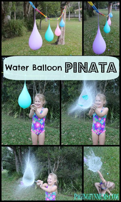 The Best Water Activities to Keep Kids Cool This Summer - HAPPY TODDLER PLAYTIME Ballon Pinata, Balloon Pinata, Oppgaver For Barn, Summer Fun For Kids, Diy Summer, Backyard Games, Summer Games, Water Balloons, Summertime Fun