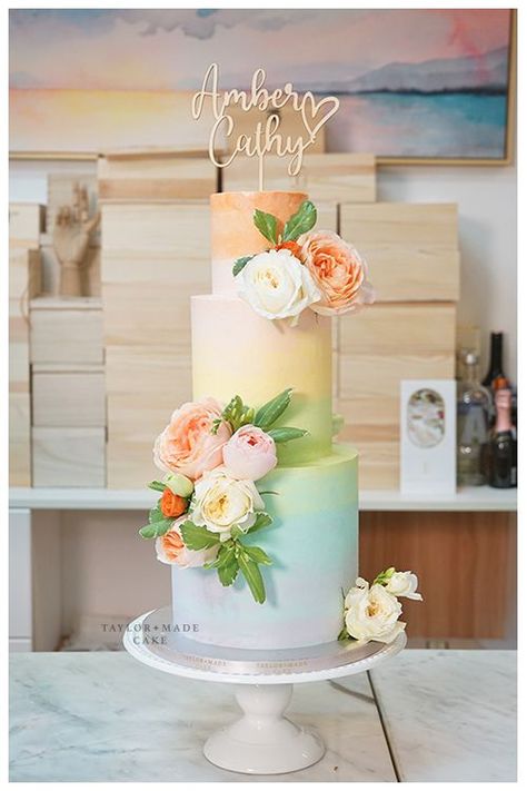 Pride Wedding Cake - Rainbow Wedding Cake Pride Wedding Cake, Rainbow Wedding Cake, Pride Wedding, Ritz Carlton Wedding, Rainbow Wedding, Rainbow Cake, Sweet Table, Ritz Carlton, Yummy Cakes