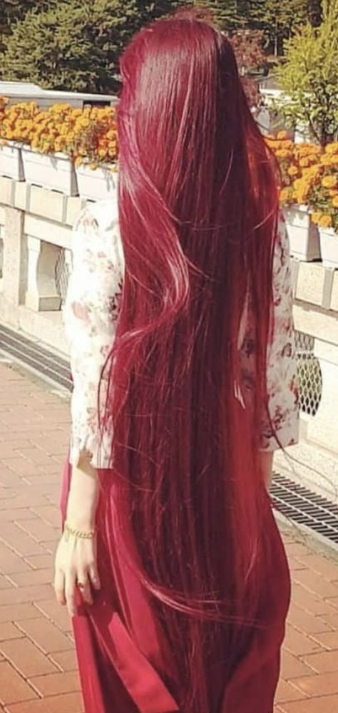 Very Long Red Hair, Super Long Red Hair, Long Red Hair Aesthetic, Long Bright Red Hair, Big Red Hair, Red Hair Long, Red Long Hair, Blood Red Hair, Crimson Hair