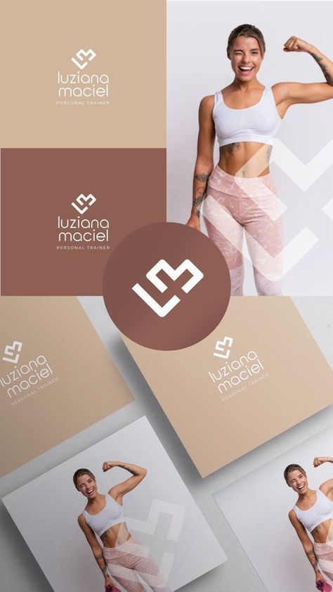 Get a custom logo that's perfect for your stylish and empowering women's gym. Use #gymlogo #womensgym#Fitness_Coach_Branding #Personal_Trainer_Branding #Logo_Academia #Nutrition_Logo_Design Brand Identity Elements, Personal Trainer Branding, Logo Fotografia, Logo Academia, Gym Logo Design, Nutrition Logo Design, Pilates Logo, Health Coach Branding, Personal Trainer Logo