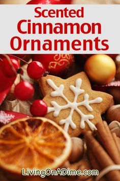 This scented cinnamon ornaments recipe makes delightful holiday ornaments with a special Christmas smell that will bring a pleasant atmosphere to your home! Cinnamon Ornaments Recipe, Cinnamon Ornament Recipe, Ornaments Recipe, Living On A Dime, Cinnamon Ornaments, Christmas Smell, Bath Recipes, Dough Ornaments, Food Ornaments