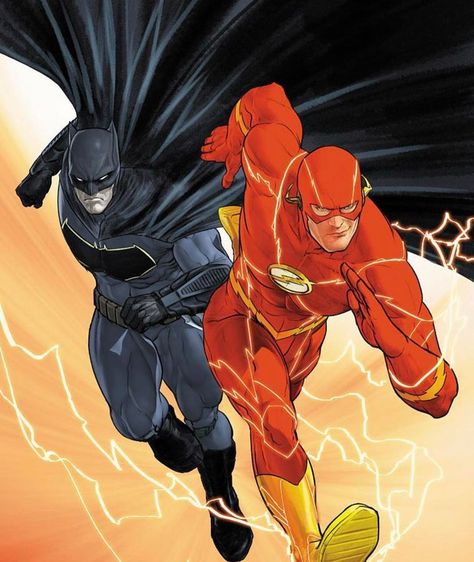 The Flash and Batman!  #comicsandcoffee  By Mikel Janin Flash And Batman, Mikel Janin, Art Dc Comics, Arte Dc Comics, Fastest Man, Michael Keaton, Dc Art, Barry Allen, Ms Marvel