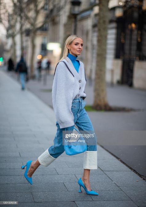 Denim Street Style, Jeans Trend, Leonie Hanne, Fashion Week Outfit, Paris Mode, Style Blazer, London Street Style, Dior Couture, Estilo Chic