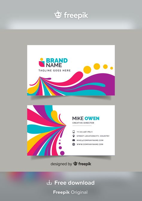 Colorful Business Card Design, Elegant Business Cards Design, Menu Card Design, Photoshop Video Tutorials, Watercolor Business Cards, Cue Cards, Professional Business Cards Templates, Visiting Card Design, Business Cards Creative Templates