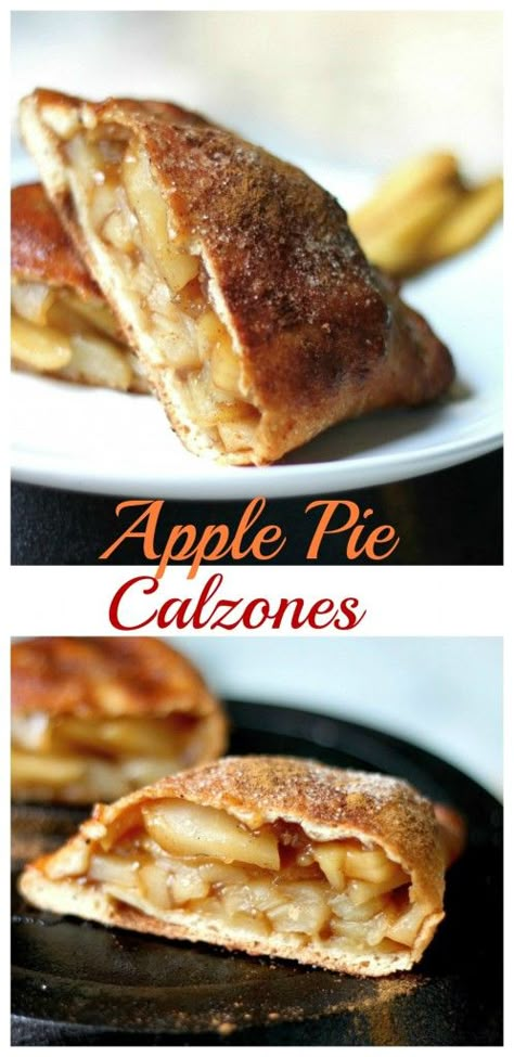 Apple Pie Calzones - easy and just as delicious as classic Apple pie. Breakfast Fruit Pizza, Apple Pie Pockets, Fruit Pizza Crust, Pizza Fruit, Classic Apple Pie, Apple Pies, Cheesecake Cookies, Fruit Pizza, Sugar Cookie Dough