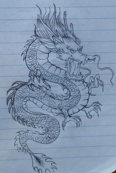 Chinese Dragon Sketch, Dragon Sketch Easy, Sketch Aesthetic, Art Y2k, Dragon Sketch, Sketches Easy, Chinese Dragon, Dragon Art, Sketch