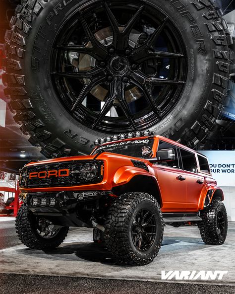 The all new and currently unreleased RPR. Featured here on this Bronco Raptor at the Coopers Tires booth for SEMA 2024. Got any questions about wheels? Get in touch with us today #wheels #fordraptor #forgedwheels Bronco Wheels And Tires, Ford Bronco Raptor 2024, Ford Bronco Lifted, New Ford Bronco, Ford Bronco Raptor, Bronco Car, Old Bronco, Bronco Raptor, Cooper Tires