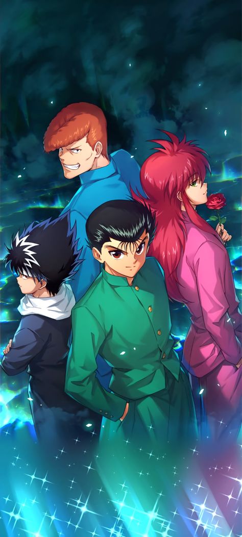 Team Urameshi, Top 5 Anime, Yu Yu Hakusho Anime, Yu Yu Hakusho, Animated Wallpapers For Mobile, 5 Anime, 80s Cartoons, Old Anime, Anime Wall Art