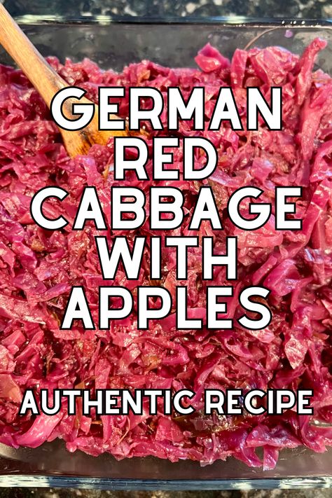 German Red Cabbage with Apples (Blaukraut) - Side Dishes Apples And Cabbage Recipe, Cabbage With Apples, German Red Cabbage, German Side Dishes, Red Cabbage With Apples, Pennsylvania Dutch Recipes, Avocado Recipes Healthy, German Food Authentic, Red Cabbage Recipes