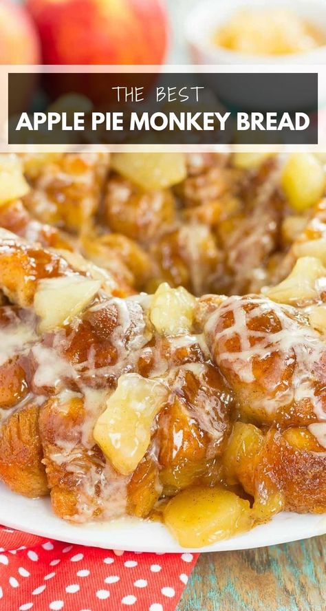 Monkey Bread With Apple Pie Filling, Apple Pull Apart Bread With Biscuits, Apple Pie Pull Apart Bread, Apple Monkey Bread With Canned Biscuits, Apple Cinnamon Pull Apart, Apple Pie Monkey Bread, Apple Monkey Bread, Monkey Breads, Homemade Monkey Bread