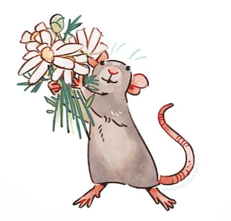 Bd Art, A Rat, Arte Sketchbook, Dessin Adorable, Cute Little Drawings, Cute Animal Drawings, Sketchbook Art Inspiration, Doodle Drawings, A Drawing