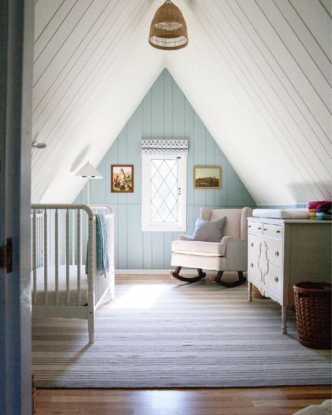 The Weekly Wrap Up No. 25: A Bright Family Home, Playroom Ideas, and More! - The Roll-Out Jenny Lind Crib, Easy Flooring, Makeover House, Nursery Reveal, Dreamy Nursery, Nursery Room Inspiration, Nursery Inspo, Attic Bedroom, Attic Rooms