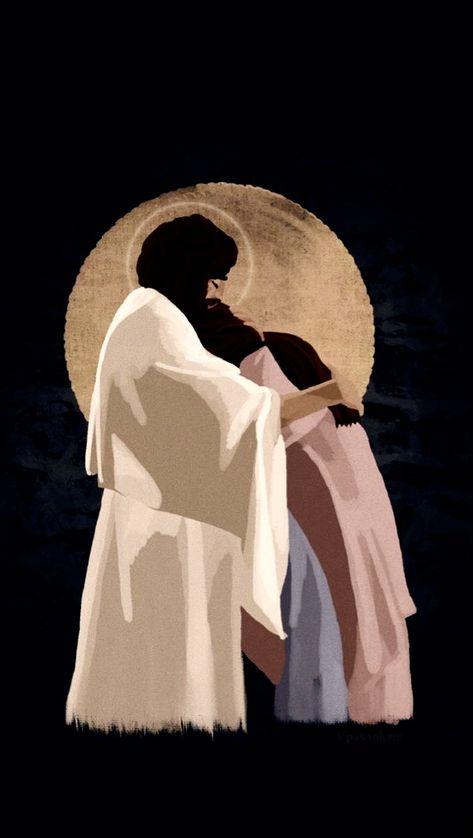 Jesus Hugging Me Wallpaper, Jesus Hugging Woman Art, Jesus Holding Woman, Jesus Hugging Me, Jesus Hugging Woman, Hugging Jesus, Constant Reassurance, The Greatest Love Of All, Jesus Christ Statue