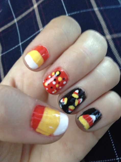 Candy Corn, Nail Ideas, Corn, Nail Art, Candy, Nails, Beauty, Nail Arts