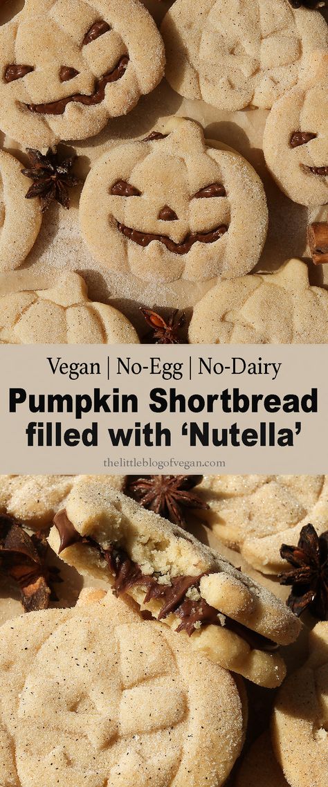 Vegan Halloween Treats Easy, Vegan Nutella Cookies, Halloween Cookies Vegan, Vegan Monster Cookies, Vegan Halloween Party Food, Cookie Recipes Vegan, Vegan Halloween Cookies, Vegan Halloween Treats, Pumpkin Sandwich