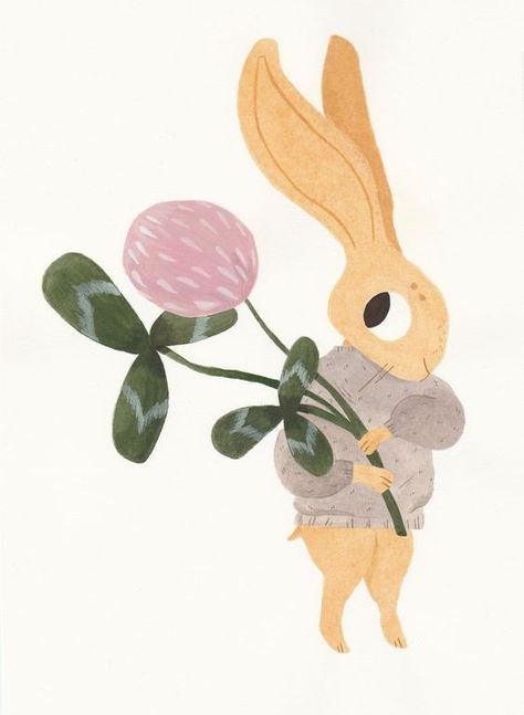 Alex Blais Art Ballerina Art, Flower And Leaves, Baby Painting, Tiny Bunny, Clover Flower, Bunny Pictures, Cute Paintings, Hello Kitty Iphone Wallpaper, Kids Room Design