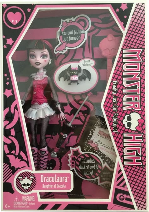 Monster High Doll Draculaura, I Coffin Monster High, Monster High Items, Monster High Box Art, Monster High Merch, Monster High Dolls Draculaura, Monster High Stuff, Monster High Original, Monster High Collection