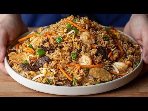 P.F. Chang's Fried Rice Secrets Revealed - YouTube Pf Changs Fried Rice Recipe Copycat, Pf Changs Fried Rice Recipe, Fried Rice At Home, P F Chang, Pf Chang, Pf Changs, Fried Rice Recipe, Secrets Revealed, Menu Items