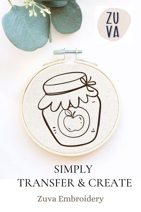 Apple Jam Hand Embroidery PDF Fall Vibes Printable - Etsy UK Apple Jam, Diy Fall Decor, Project Planner, Fall Decor Diy, Hand Embroidery Design, Embroidery Inspiration, Hoop Art, Embroidery Pattern, Etsy Printables