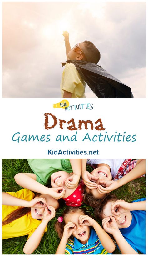 Drama games build confidence, let kids use their imagination and can serves as a foundation for theatre skills. Here are some of the most entertaining drama activities for you to try. Acting Games For Kids, Improv Games For Kids, Drama Games For Kids, Acting Games, Christmas Drama, Building Games For Kids, Drama For Kids, Theatre Games, Drama Activities