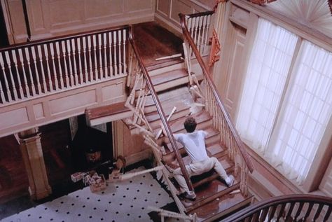 stairway collapses The Money Pit The Money Pit Movie, Friends With Money Movie, Iconic Houses In Movies, Where Is My Friend's House 1987, Vincent Price House On Haunted Hill, Practical Magic House, Income Property, Money Pit, Laminate Flooring