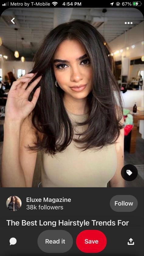 Hairstyles Center Part, Straight Hair Haircut, Dinner Hairstyles, Hairstyles For Round Face, Long Curly Hairstyles, Waterfall Braid Hairstyle, Cute Prom Hairstyles, Straight Layered Hair, Simple Prom Hair