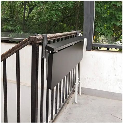 Outdoor Balcony Furniture, Hanging Balcony, Apartment Flowers, Interior Design Competition, Modern Bar Table, Balcony Table, Terrace Furniture, Small Balcony Ideas Apartment, Balcony Bar