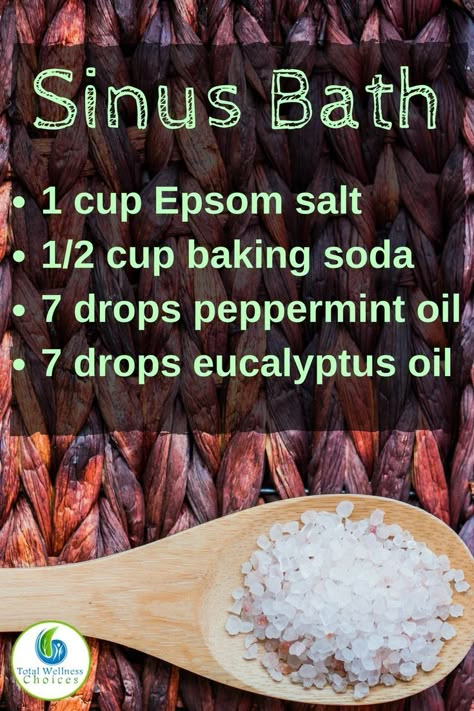 Sinus Headache Relief, Essential Oils Sinus, Bath Soak Recipe, Oils For Sinus, Natural Asthma Remedies, Detox Kur, Sinus Headache, Essential Oil Diffuser Blends Recipes, Sinus Congestion