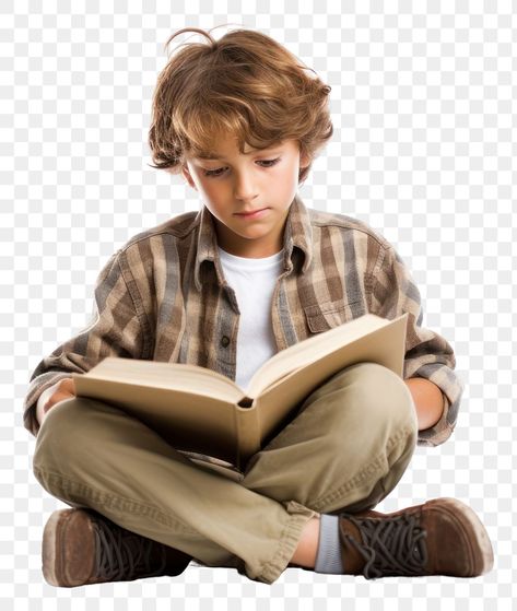 Book Reading Pose, Reading Pose Reference, Kid Reading A Book, Child Reading A Book, Boy Reading Book, Person Reading, Boy Reading, Children Reading, People Images