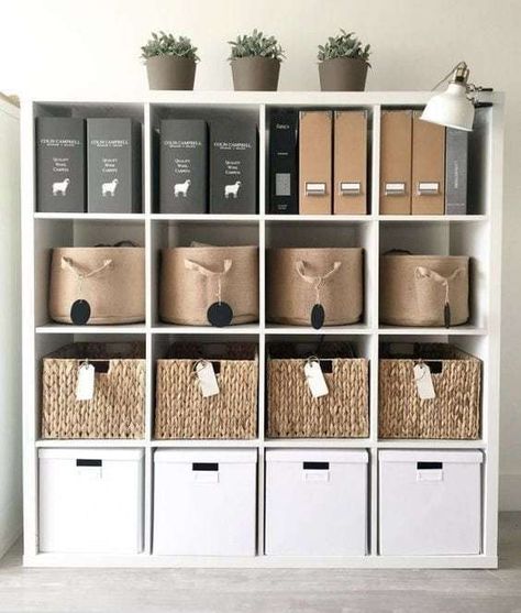 Diy Office Organization, Koti Diy, Office Organization At Work, Office Crafts, Home Office Storage, Office Inspo, Craft Room Office, Filing System, Home Office Space