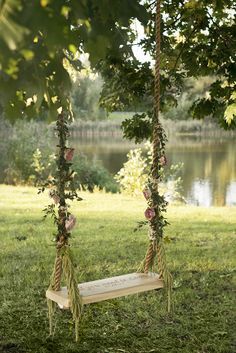 Taman Air, Tree Swing, Garden Swing, Tree Wedding, Dream House Interior, Dream House Decor, Nature Aesthetic, Pretty Places, Backyard Wedding