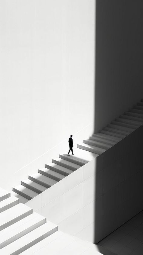 Minimal space architecture staircase walking | premium image by rawpixel.com / Sakarin Sukmanatham New Wallpaper Full Hd, Stairs Wallpaper, Stairs Aesthetic, Walking Stairs, Architecture Staircase, Minimalist Iphone Wallpaper, Iphone Wallpaper Black, Plain Wallpaper Iphone, Artist Reference