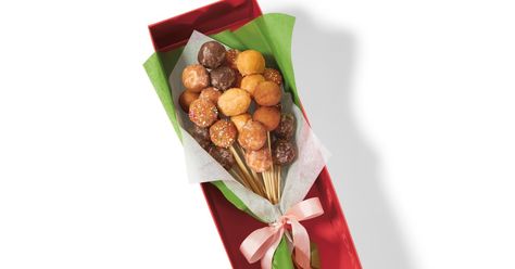 There’s still time to get mom something deliciously special Donut Bouquet, Donut Decorating Ideas, Flowers Gift Ideas, Food Bouquet, Donut Gifts, Edible Bouquets, Dessert Packaging, Edible Arrangements, Tim Hortons