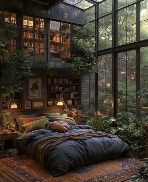 Dark Decor, Dream Life House, Dark Home Decor, Dark Home, Bedroom Views, Aesthetic Rooms, Dream Room Inspiration, Academia Aesthetic, Dream House Interior