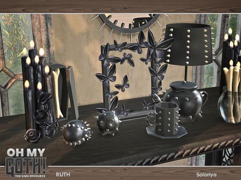 Sims 4 Cc Clutter Goth, Sims 4 Gothic Decor, Sims 4 Cc Creepy Furniture, Sims 4 Cc Furniture Alt, Sims 4 Cc Skull Decor, Goth Sims Cc Furniture, Sims 4 Goth Cc Decor, Sims 4 Monster High Furniture, Sims 4 Cc Oh My Goth