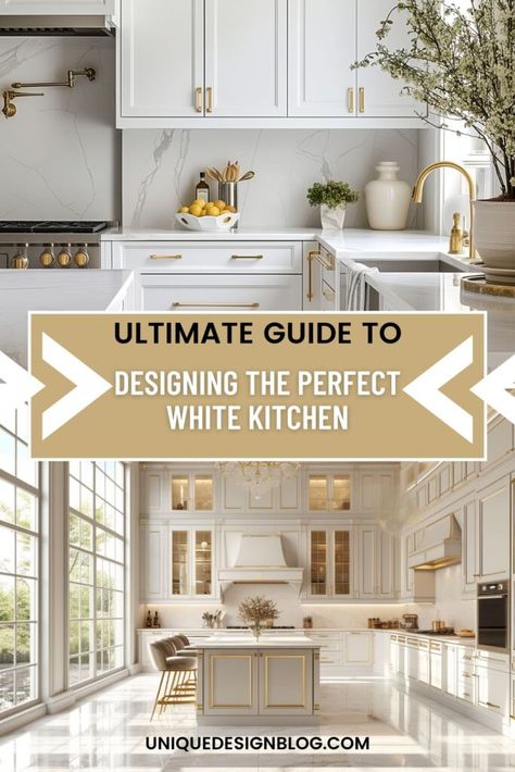 Achieving the Timeless Look : White Kitchen Design Ideas White English Kitchen, Farmhouse White Kitchen Ideas, Small Elegant Kitchen, Timeless House Design, Modern Elegant Kitchen, Modern Classic Kitchen Design, Timeless White Kitchen, White Elegant Kitchen, Classic Timeless Kitchen