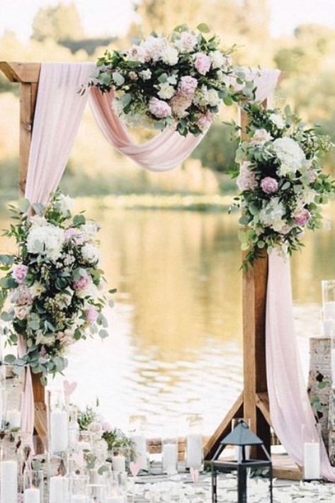 Outdoor Pink Wedding, Sage And Light Pink Wedding, Blush Pink Wedding Aesthetic, Sage Green And Blush Wedding Arch, Blush Pink Wedding Arch, Blush And Sage Wedding Arch, Blush Pink And Sage Green Wedding Arch, Baby Pink Wedding Theme, White And Pink Wedding Arch