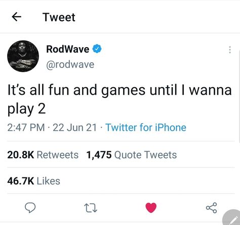 Quote from rod wave Jupiter Diary Rod Wave, Heart On Ice Rod Wave Quotes, Rod Wave Tweets Quotes, Rod Wave Wallpaper Quotes, Rod Wave Nostalgia, Rod Wave Twitter Quotes, Rylo Rodriguez Captions, Rylo Rodriguez Quotes, Rod Wave Tweets