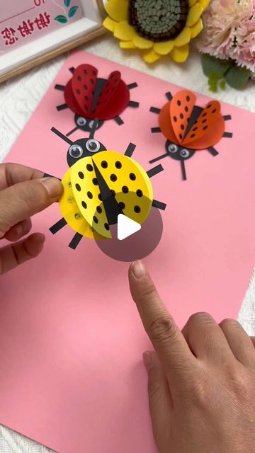 Insect Art For Kids, Ladybug Crafts Preschool, Insects Preschool Activities, Circle Crafts Preschool, Insect Crafts Preschool, Preschool Insect Activities, Ladybug Crafts For Kids, Insects Crafts, Preschool Insects Activities