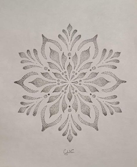 Dot Work Pattern Tattoo, Easy Mandala Tattoo Design, Dotwork Ornamental Tattoo, Dotted Mandala Tattoo, Dotwork Tattoo Mandala Dots, Star Mandala Tattoo, Dot Work Tattoo Mandala, Dot Work Mandala Design, Dotwork Mandala Design