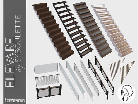 Syboulette S4CC — SCALA LADDERS SET The very first ladders cc for... Sims 4 Cc Furniture Syboulette, Sims 4 Cc Build Mode Stairs, Alpha Build Cc Sims 4, Sims 4 Cc Stairs Functional Patreon, Sims 4 Stair Railing Cc, Pillar Cc Sims 4, Sims 4 Cc Fence Patreon, Sims 4 Cc Doorbell, More Collums Sims 4 Mod